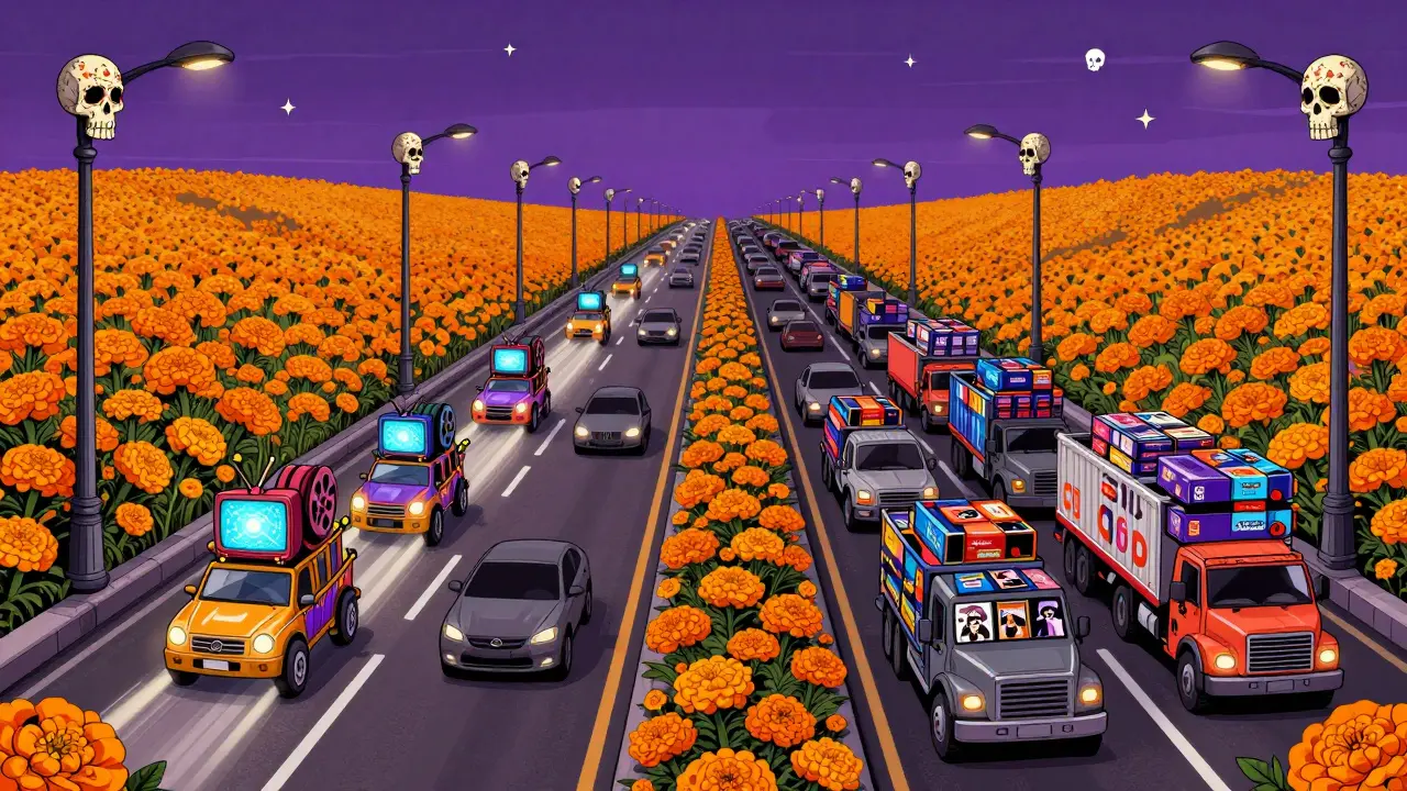 Conceptual art showing dedicated streaming lane vs congested general traffic