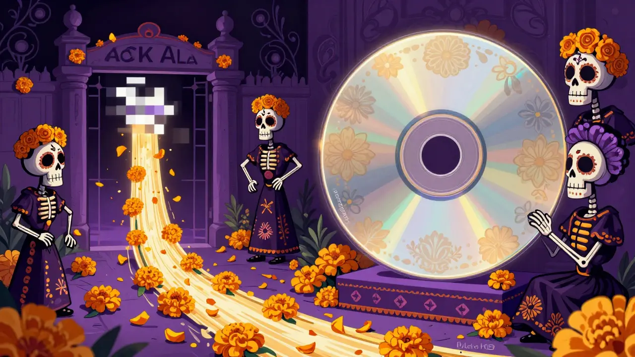 Dia de los Muertos comparison of weak streaming data versus high-quality Blu-ray disc