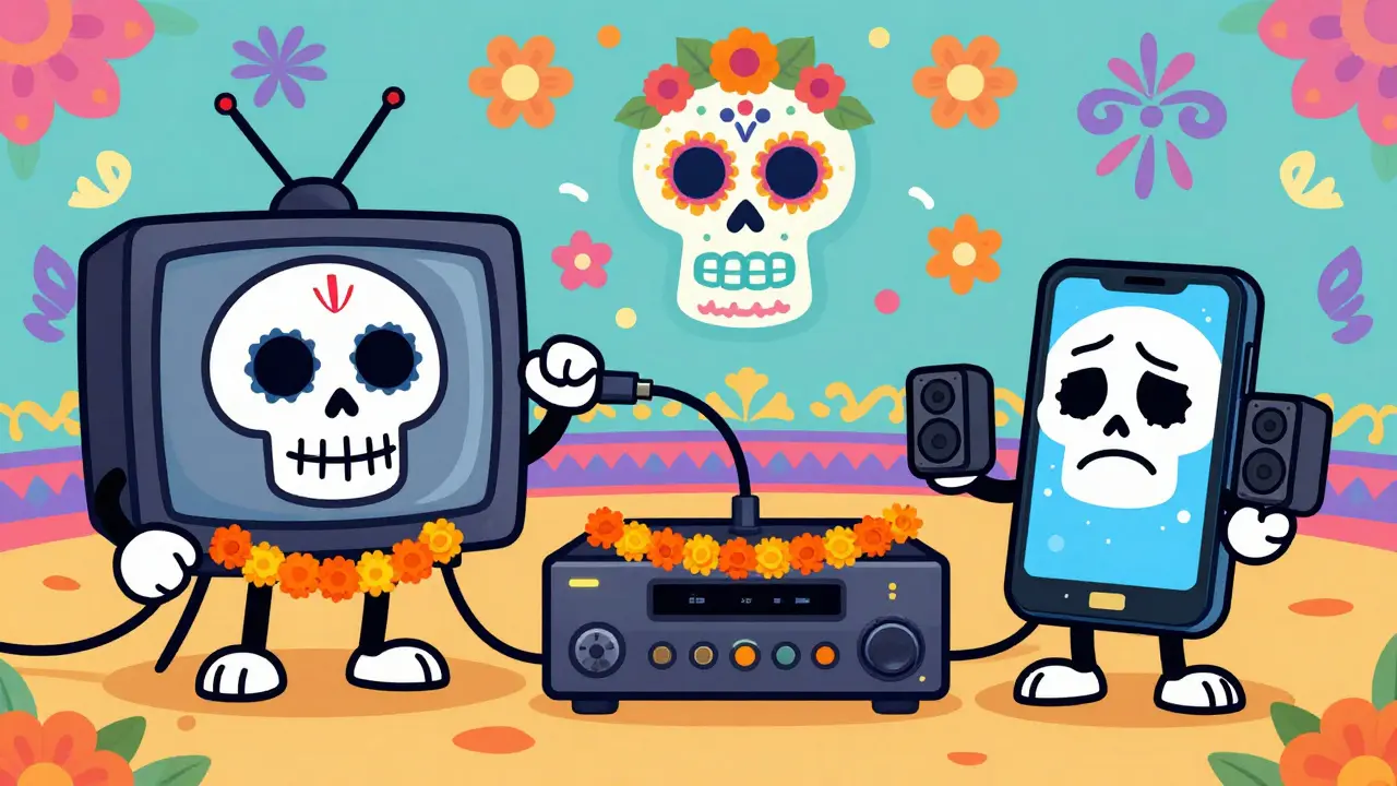 Smart TV and receiver vs smartphone for surround sound
